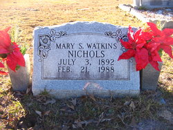 Mary S <I>Watkins</I> Nichols 