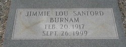 Jimmie Lou <I>Sanford</I> Burnam 