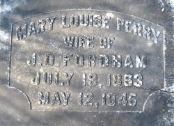 Mary Louise <I>Perry</I> Fordham 