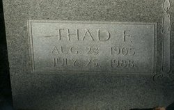 Thad F Adams 