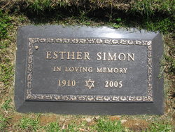 Esther <I>Handler</I> Simon 