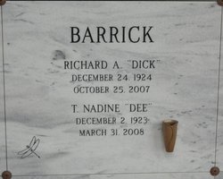 Richard A “Dick” Barrick 