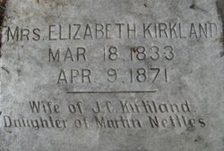 Elizabeth <I>Nettles</I> Kirkland 