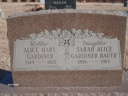 Sarah Alice <I>Gardiner</I> Bauer 