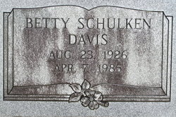 Betty <I>Schulken</I> Davis 