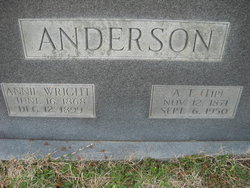 Annie <I>Wright</I> Anderson 