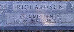 Clemmie Elizabeth <I>Dendy</I> Richardson 
