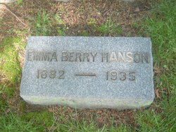 Emma Houghton “Betsy” <I>Berry</I> Hanson 