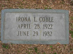 Irona L <I>Collins</I> Coble 