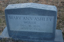 Mary Ann “Mollie” <I>Winstead</I> Ashley 
