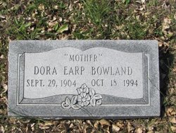 Dora Elizabeth <I>Earp</I> Bowland 