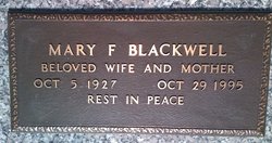Mary F Blackwell 