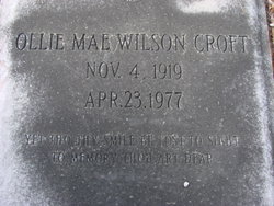 Ollie Mae <I>Wilson</I> Croft 