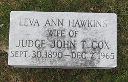 Leva Ann <I>Hawkins</I> Cox 
