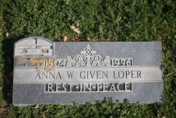 Anna Wilson <I>Given</I> Loper 