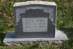 Agnes Etta <I>Adams</I> Sims 