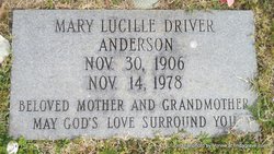 Mary Lucille <I>Driver</I> Anderson 