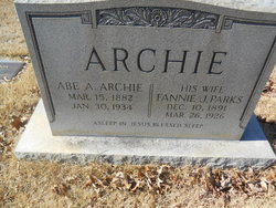 Fannie J. <I>Parks</I> Archie 