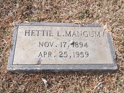 Hettie Della <I>Longmire</I> Mangum 