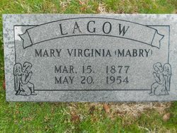 Mary Virginia <I>Mabry</I> Lagow 