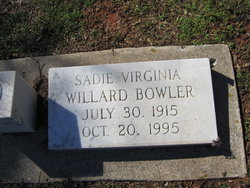 Sadie Virginia <I>Willard</I> Bowler 