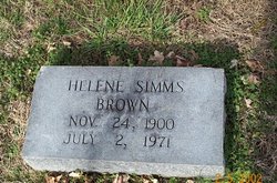 Helene <I>Simms</I> Brown 