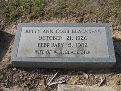 Betty Ann <I>Cobb</I> Blacksher 