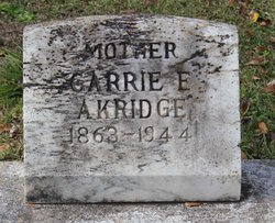 Carrie E. <I>Medicus</I> Akridge 