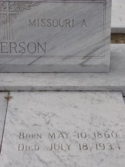 Missouri Ann Virginia <I>Jones</I> Anderson 