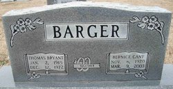 Minnie Bernice <I>Gant</I> Barger 
