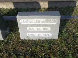 Jane <I>Miller</I> Anderson 