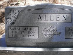 Sarah <I>Mahill</I> Allen 