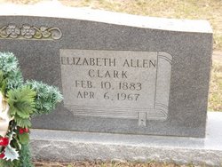 Sarah Elizabeth “Lizzie” <I>Allen</I> Clark 