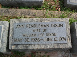 Ann Marie <I>Rendleman</I> Dixon 