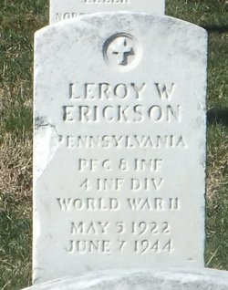 PFC Leroy Walter Erickson 