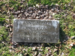 Annie <I>Adams</I> Anderson 