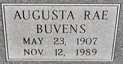 Augusta Rae <I>Williams</I> Buvens 