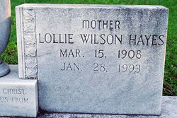 Lollie Mae <I>Wilson</I> Hayes 