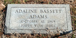 Adaline <I>Bassett</I> Adams 