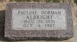 Pauline <I>Dorman</I> Albright 