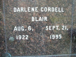 Darlene <I>Cordell</I> Blair 