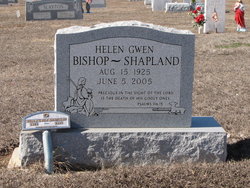 Helen Gwendolyn <I>Bishop</I> Shapland 