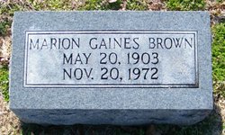 Marion <I>Gaines</I> Brown 
