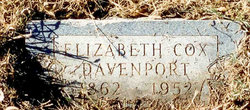 Elizabeth <I>Cox</I> Davenport 