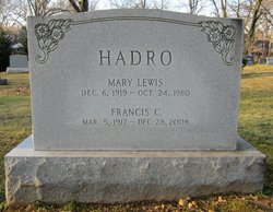 Mary <I>Lewis</I> Hadro 