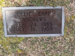 Margaret Ollie <I>Earp</I> Andrews 