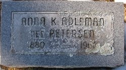 Anna K <I>Petersen</I> Adleman 