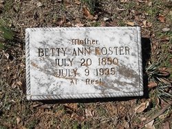 Elizabeth Ann “Bettie” <I>Hester</I> Foster 