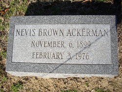 Nevis <I>Brown</I> Ackerman 