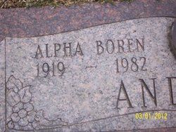 Alpha <I>Boren</I> Anderson 
